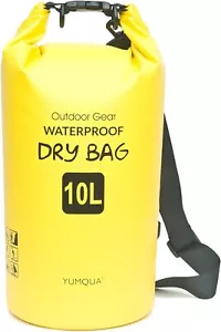 Waterproof Dry Bag Backpack 5L/10L/20L/30L/40L, Roll Top Floating 10L, Yellow - Picture 1 of 9