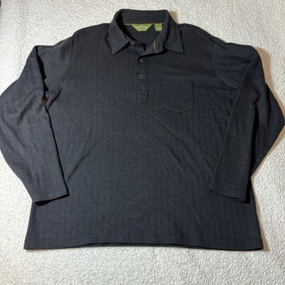 Camisa Gorpcore Orvis Hombres L Algodón/Lana Espiga Cuello Carbón Manga Larga Foto 1 de 4