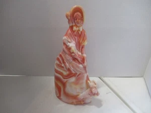 KANAWHA SCHLACKE GLAS VIKTORIANISCHE DAME MIT SCOTTIE HUNDEN TOP!! - Bild 1 von 5