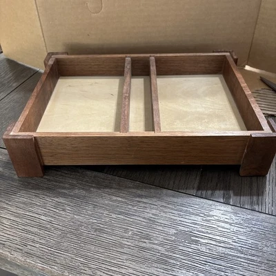 Bandeja de almacenamiento de madera vintage con 3 secciones. 11” X 8”. Cocina.. Joyería... Decoración Foto 1 de 4