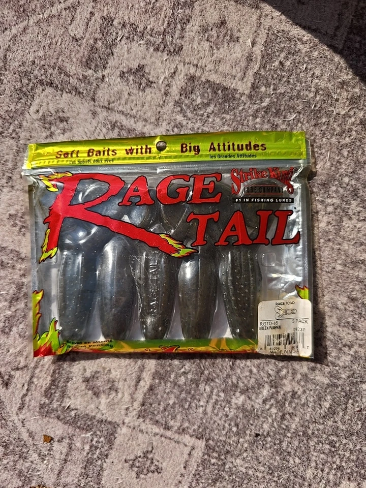 Strike King Rage Toad Green Pumpkin 5pk