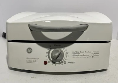 GE Non Stick Removable Cooking Surface Contact Grill Model 106642 Works READ - Image 1 of 4