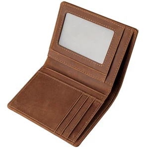 Bifold Vertical Wallet for Men - Slim Leather RFID Blocking with ID Window & ... - Picture 1 of 6