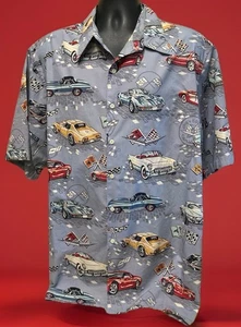 Reyn Spooner American Classics Chevrolet Corvette Cotton Hawaiian Shirt Men's 2X - Picture 1 of 6