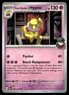 Team Rocket's Hypno 080/182 SV10: Destined Rivals - Image 1 of 2