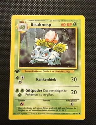 Pokémon TCG Ivysaur Base Set 30/102 1st Edition Uncommon GERMAN - Image 1 of 4