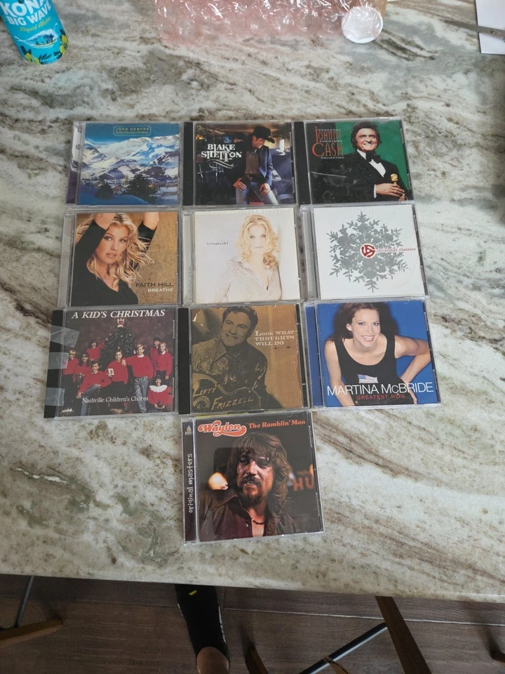#14 lot 10 Country Western audio CDs Waylon Jennings Faith Hill Blake Shelton Foto 1 de 1