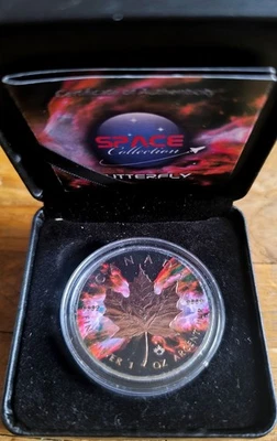 1oz Silber Maple Leaf Space Collection Butterfly Edition 2016 Canada RCM,nur 500 - Bild 1 von 3