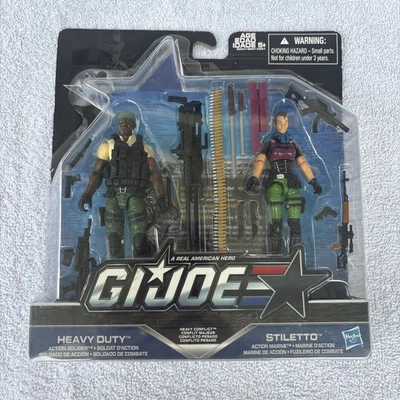 G.I. Joe 50 Aniversario Heavy Conflict Paquete de 2 Heavy Duty y Stiletto Sin usar, en caja sellado Foto 1 de 4