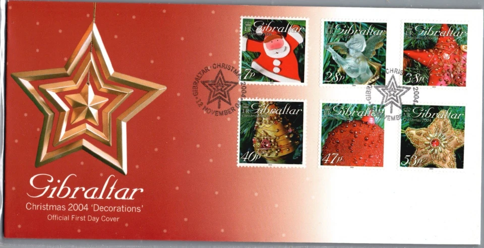 Gibraltar 2004 Xmas Christmas FDC First Day Cover - Image 1 of 2