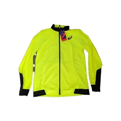 Womens Asics Safety Running Jacket With D2 Technology, Yellow, Size Large  - Image 1 of 3