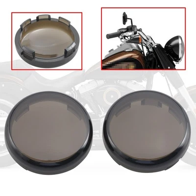 2Pcs Turn Signal Light Indicator Lens Covers For Harley Dyna XL 1200 883 72 48 - Image 1 of 4