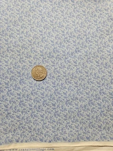 Lovely Blue Cotton Fabric, 2yds x 44" Cranston VIP Brand Richer Colour in Person - Picture 1 of 5