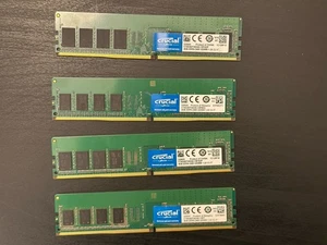 Crucial DDR4 (4x4) 16GB DDR4-2400 PC4-19200 Non-Ecc Unbuffered Desktop RAM DIMM - Picture 1 of 2