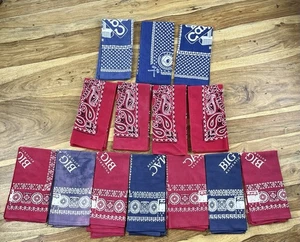14 Stück Carhartt, Big Mac USA rote und blaue Bandanas - Bild 1 von 17