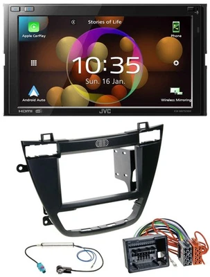 JVC DAB MP3 2DIN Bluetooth USB Autoradio für Opel Insignia 08-13 schwarz - Bild 1 von 4