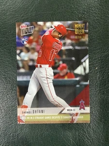 2018 Topps NOW Moment of the Week Gold Winner Shohei Ohtani RC MOW 23W - Picture 1 of 2