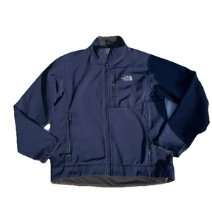 The North Face Herren große Übergangsjacke Full Zip Außentaschen blau Logo - Bild 1 von 18