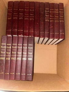 Rare Vintage Britannica Book of the Year Set 1969-1985 Set of 17 - Foto 1 di 3