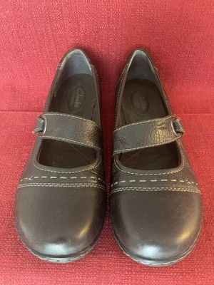 Clarks Bendables Mary Jane's женский размер 9 М коричневая кожа б/у в отличном состоянии - Изображение 1 из 4