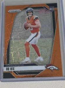 Bo Nix 2024 Panini Prizm Football Orange Lazer RC #309 Rookie Card Denver Bronco - Picture 1 of 4