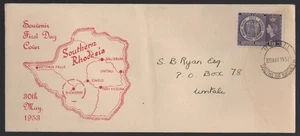 1953 Southern Rhodesia CORONATION Long Format STATE Cachet FDC - Picture 1 of 1