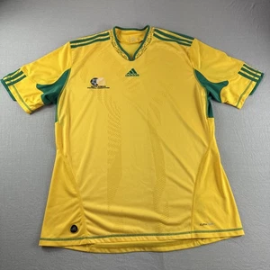 Adidas South African Football Jersey Mens XL Yellow Soccer Futbol National Team - Picture 1 of 10