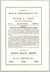Anuncio impreso Catskill New York Businesses de la década de 1930 5,75" x 8,5" Boice Chevrolet Co. - Imagen 1 de 2