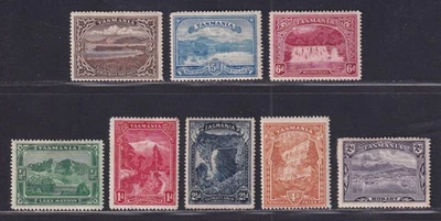 Tasmania Scott 86-93 MH OG 1899 Engraved Pictorial Views Set of 8 SCV $213.50 - Image 1 of 2