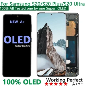 GENUINE OLED Samsung Galaxy S20 Ultra G988 LCD Screen Display Touch+Frame Black - Picture 1 of 7