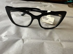 DOLCE & GABBANA DG3308 501 Black Demo Lens 53 mm Women's Eyeglasses - Picture 1 of 8
