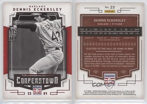 2015 Panini Cooperstown HOF Chronicles Red /35 Dennis Eckersley #23 HOF
