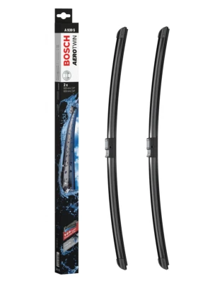 Mercedes C Class Front Wiper Blade Blades Set Windscreen 08 to 13 BOSCH AEROTWIN - Image 1 of 4