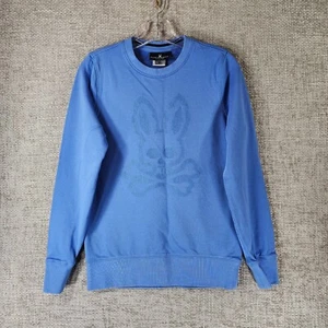 Psycho Bunny Siddick Logo Sweatshirt Mens XXS Big Country Blue 100% Cotton - Picture 1 of 12