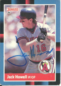 Jack Howell Anaheim Angels Personally Autographed Card