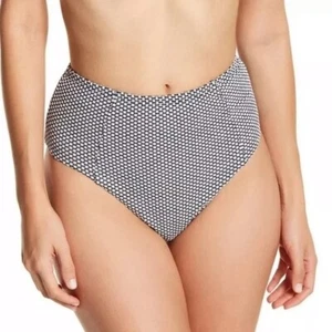 ONIA Leah Bikini Bottom, Textured Dot, Black/White XS - Picture 1 of 1