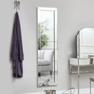 Full Length Bevelled Mirrored Wall Mirror art deco vintage modern luxe glam - Picture 1 of 4
