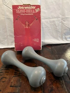 Joe Weider Slim-Bells Vintage Plastic 3lb Dumbbells Original Box - Picture 1 of 4