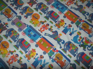 Graziela Zirkus Kinder Bettwäsche Stoff vintage 70er fabric 70s nähen diy circus - Bild 1 von 12
