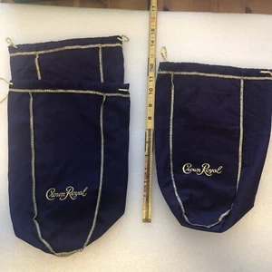 12” PURPLE AND GOLD CROWN ROYAL BAG - Picture 1 of 4