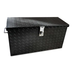 Unviversal UTV  Black Aluminum Diamond Plate Tool Box MEDIUM R-3024 B - Bild 1 von 1