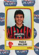 1985/86 PAOLO MALDINI ROOKIE FOOTBALLERS FIGURE N.154 REC/RECOVERED RARE