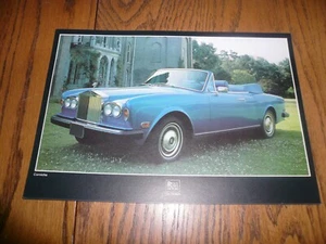 1979 Rolls - Royce Corniche Sales Brochure/Flyer Specification Sheet - Vintage  - Picture 1 of 2