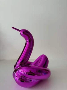 Balloon Swan Pink L Jeff Koons (After) Resin Skulptur Guss Farbe 22x27 - Bild 1 von 1