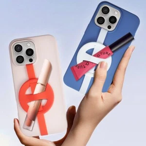 Silicone Lip Glaze Phone Back Holder Magnetic Lip Protective Grip Women Girl - Photo 1 sur 13
