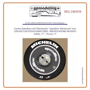 GPMODELLING Cerchi & Gomme Montecarlo 17 pollici Lancia Delta EVO - 24EVO4 - Bild 1 von 1