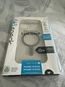 Speck Presidio w/ Click Lock for MagSafe iPhone 15 Plus/14 Plus - Clear/Glitter - Picture 1 of 6