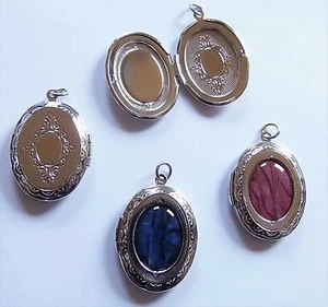 1x Amulett Medaillon zum öffnen Anhänger für Fotos Bilder Muschel neu - Bild 1 von 3