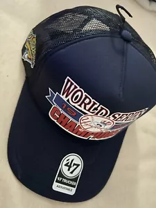 NY YANKEES WORLD SERIES HAT 1996 CHAMPIONS 47 SNAPBACK TRUCKER CAP MLB BASEBALL - Picture 1 of 7