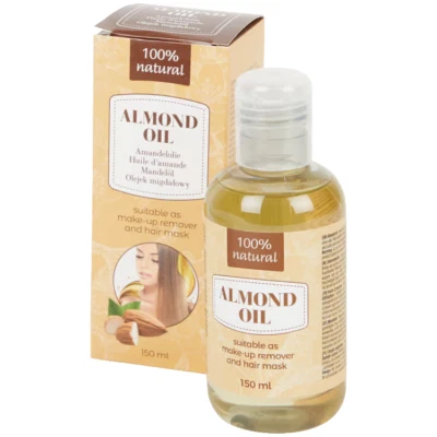 L'AILYA Huile d’amande douce naturelle Almond Oil démaquillant ou masque capillaire